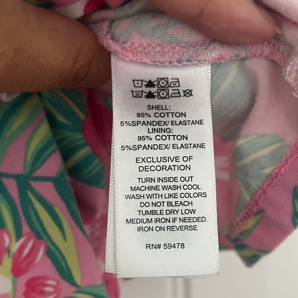 Tommy Bahama Kids Dress in Pink and Green Floral - Picture 3 of 3